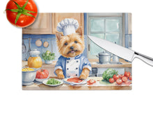 Load image into Gallery viewer, Norwich Terrier The Chef Glass Cutting Boards – Durable, Decorative Kitchen Art