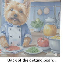 Load image into Gallery viewer, Norwich Terrier The Chef Glass Cutting Boards – Durable, Decorative Kitchen Art