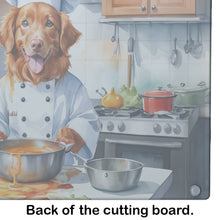 Load image into Gallery viewer, Nova Scotia Duck Tolling Retriever The Chef Glass Cutting Boards – Durable, Decorative Kitchen Art