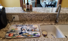 Load image into Gallery viewer, Old English Sheepdog The Chef Dish Drying Mat