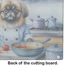 Load image into Gallery viewer, Pekingese The Chef Glass Cutting Boards – Durable, Decorative Kitchen Art