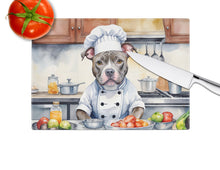 Load image into Gallery viewer, Pit Bull Terrier The Chef Glass Cutting Boards – Durable, Decorative Kitchen Art