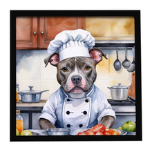 Load image into Gallery viewer, Pit Bull Terrier The Chef Framed Metal Print