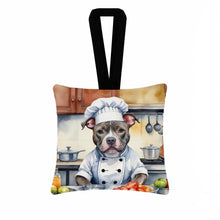 Load image into Gallery viewer, Pit Bull Terrier The Chef Hanging Square Fabric Ornament 3.5 × 3.5