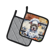 Load image into Gallery viewer, Pit Bull Terrier The Chef Pot Holders - Set of 2 Decorative Kitchen Helpers | Made in the USA