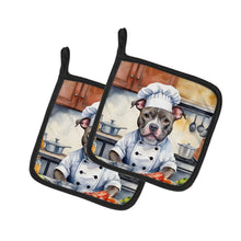 Load image into Gallery viewer, Pit Bull Terrier The Chef Pot Holders - Set of 2 Decorative Kitchen Helpers | Made in the USA