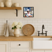 Load image into Gallery viewer, Pointer The Chef Framed Metal Print