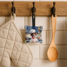 Load image into Gallery viewer, Pointer The Chef Hanging Square Fabric Ornament 3.5 × 3.5