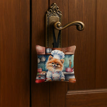 Load image into Gallery viewer, Pomeranian The Chef Hanging Square Fabric Ornament 3.5 × 3.5