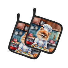 Load image into Gallery viewer, Pomeranian The Chef Pot Holders - Set of 2 Decorative Kitchen Helpers | Made in the USA