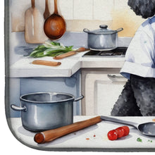 Load image into Gallery viewer, Black Poodle The Chef Dish Drying Mat