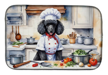 Load image into Gallery viewer, Black Poodle The Chef Dish Drying Mat