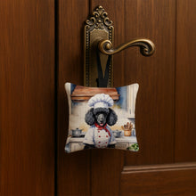 Load image into Gallery viewer, Black Poodle The Chef Hanging Square Fabric Ornament 3.5 × 3.5