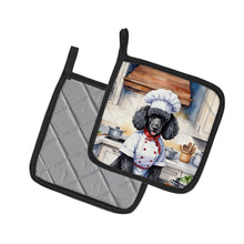 Load image into Gallery viewer, Black Poodle The Chef Pot Holders - Set of 2 Decorative Kitchen Helpers | Made in the USA