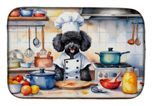Load image into Gallery viewer, Black Poodle The Chef Dish Drying Mat