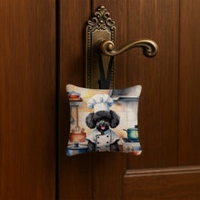 Load image into Gallery viewer, Black Poodle The Chef Hanging Square Fabric Ornament 3.5 × 3.5