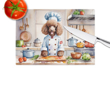 Load image into Gallery viewer, Chocolate Poodle The Chef Glass Cutting Boards – Durable, Decorative Kitchen Art