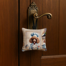 Load image into Gallery viewer, Chocolate Poodle The Chef Hanging Square Fabric Ornament 3.5 × 3.5