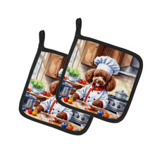 Load image into Gallery viewer, Chocolate Poodle The Chef Pot Holders - Set of 2 Decorative Kitchen Helpers | Made in the USA