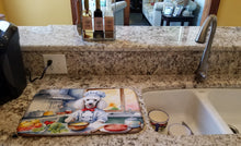 Load image into Gallery viewer, White Poodle The Chef Dish Drying Mat