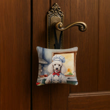 Load image into Gallery viewer, White Poodle The Chef Hanging Square Fabric Ornament 3.5 × 3.5