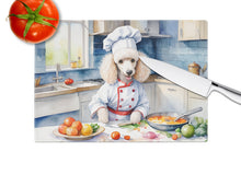 Load image into Gallery viewer, White Poodle The Chef Glass Cutting Boards – Durable, Decorative Kitchen Art