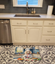 Load image into Gallery viewer, White Poodle The Chef Memory Foam Kitchen Mat