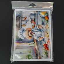 Load image into Gallery viewer, Poodle The Chef Greeting Cards - Blank Note Cards – 8-Pack of Artist-Designed Cards with Envelopes