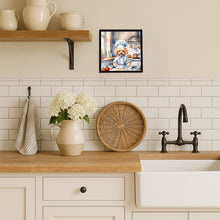 Load image into Gallery viewer, Poodle The Chef Framed Metal Print