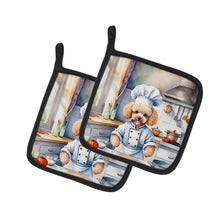 Load image into Gallery viewer, Poodle The Chef Pot Holders - Set of 2 Decorative Kitchen Helpers | Made in the USA