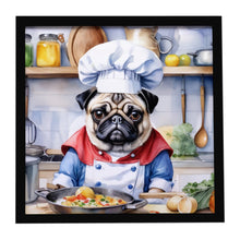Load image into Gallery viewer, Pug The Chef Framed Metal Print