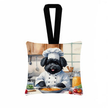 Load image into Gallery viewer, Puli The Chef Hanging Square Fabric Ornament 3.5 × 3.5