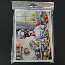 Load image into Gallery viewer, Rat Terrier The Chef Greeting Cards - Blank Note Cards – 8-Pack of Artist-Designed Cards with Envelopes