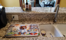 Load image into Gallery viewer, Redbone Coonhound The Chef Dish Drying Mat