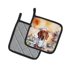 Load image into Gallery viewer, Redbone Coonhound The Chef Pot Holders - Set of 2 Decorative Kitchen Helpers | Made in the USA