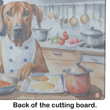 Load image into Gallery viewer, Rhodesian Ridgeback The Chef Glass Cutting Boards – Durable, Decorative Kitchen Art