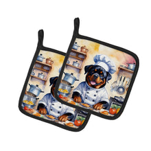 Load image into Gallery viewer, Rottweiler The Chef Pot Holders - Set of 2 Decorative Kitchen Helpers | Made in the USA