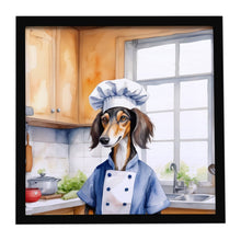 Load image into Gallery viewer, Saluki The Chef Framed Metal Print