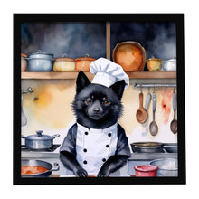 Load image into Gallery viewer, Schipperke The Chef Framed Metal Print