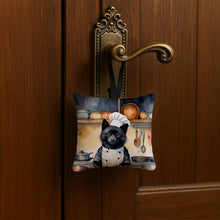 Load image into Gallery viewer, Schipperke The Chef Hanging Square Fabric Ornament 3.5 × 3.5