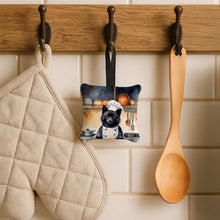 Load image into Gallery viewer, Schipperke The Chef Hanging Square Fabric Ornament 3.5 × 3.5