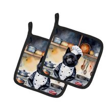Load image into Gallery viewer, Schipperke The Chef Pot Holders - Set of 2 Decorative Kitchen Helpers | Made in the USA
