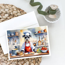 Load image into Gallery viewer, Schnauzer The Chef Greeting Cards - Blank Note Cards – 8-Pack of Artist-Designed Cards with Envelopes
