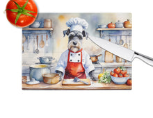 Load image into Gallery viewer, Schnauzer The Chef Glass Cutting Boards – Durable, Decorative Kitchen Art
