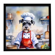 Load image into Gallery viewer, Schnauzer The Chef Framed Metal Print