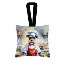 Load image into Gallery viewer, Schnauzer The Chef Hanging Square Fabric Ornament 3.5 × 3.5