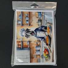 Load image into Gallery viewer, Scottish Deerhound The Chef Greeting Cards - Blank Note Cards – 8-Pack of Artist-Designed Cards with Envelopes