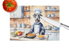 Load image into Gallery viewer, Scottish Deerhound The Chef Glass Cutting Boards – Durable, Decorative Kitchen Art