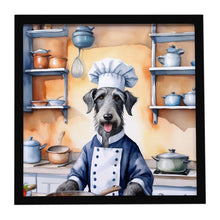 Load image into Gallery viewer, Scottish Deerhound The Chef Framed Metal Print
