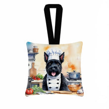 Load image into Gallery viewer, Scottish Terrier The Chef Hanging Square Fabric Ornament 3.5 × 3.5